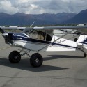 pa18 super cub custom restoration blue and white plane