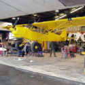 aircraft repair yellow plane